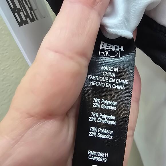 Beach Riot NWT Back Cutout Sage Mini Dress/skort Athletic White Black Size Small - Picture 8 of 9